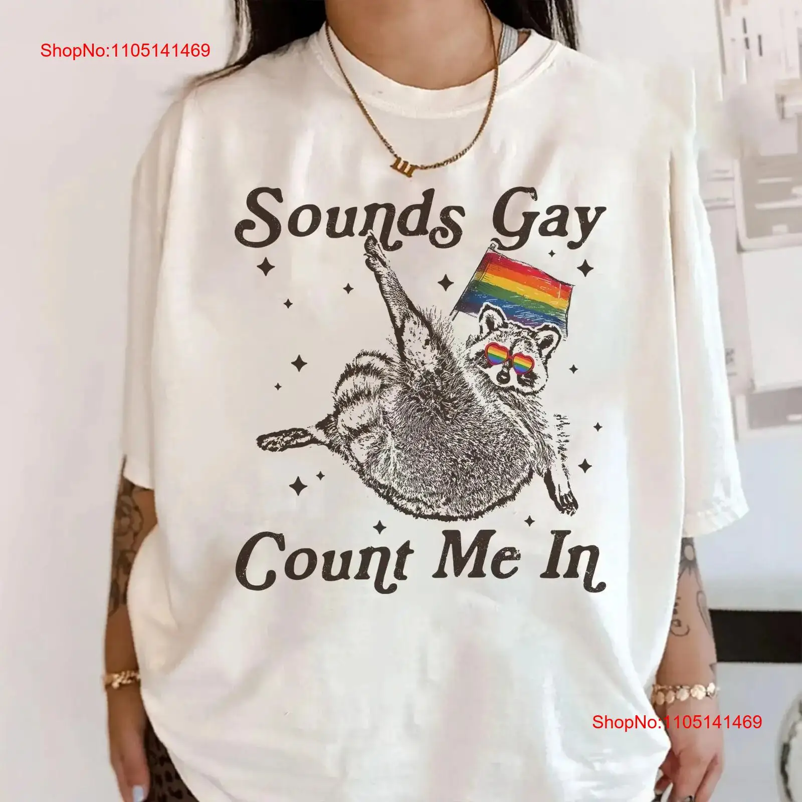 Vintage Fashion Community - Sounds Gay Count Me In Racoon