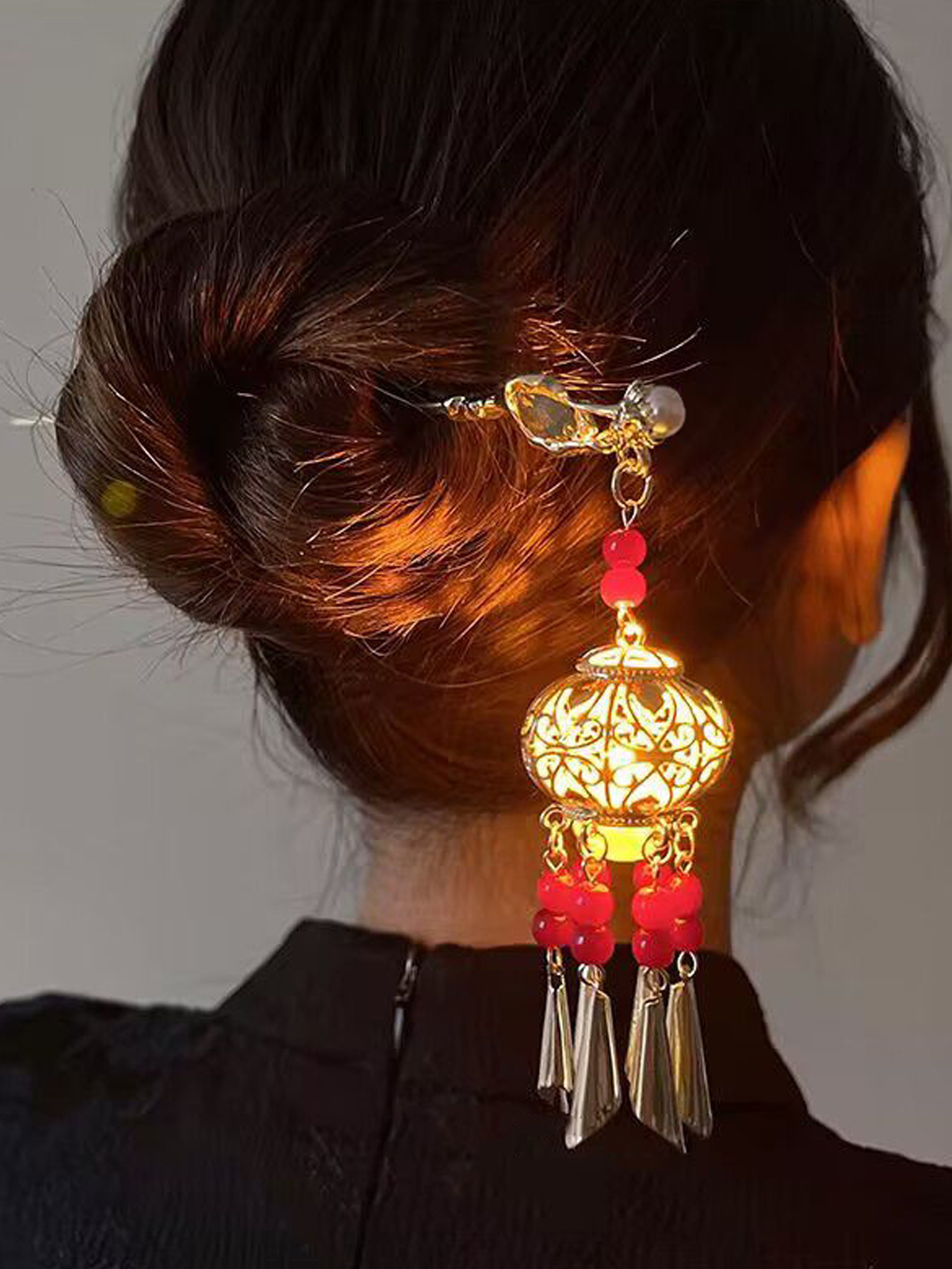 Vintage Fashion Accessories - 1Pcs Vintage Lantern Tassels Hair Stcikers