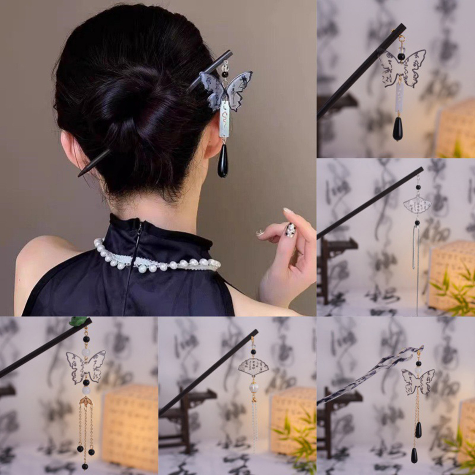 Vintage Fashion Accessories - Vintage Wooden Hairpin For Women Chinese