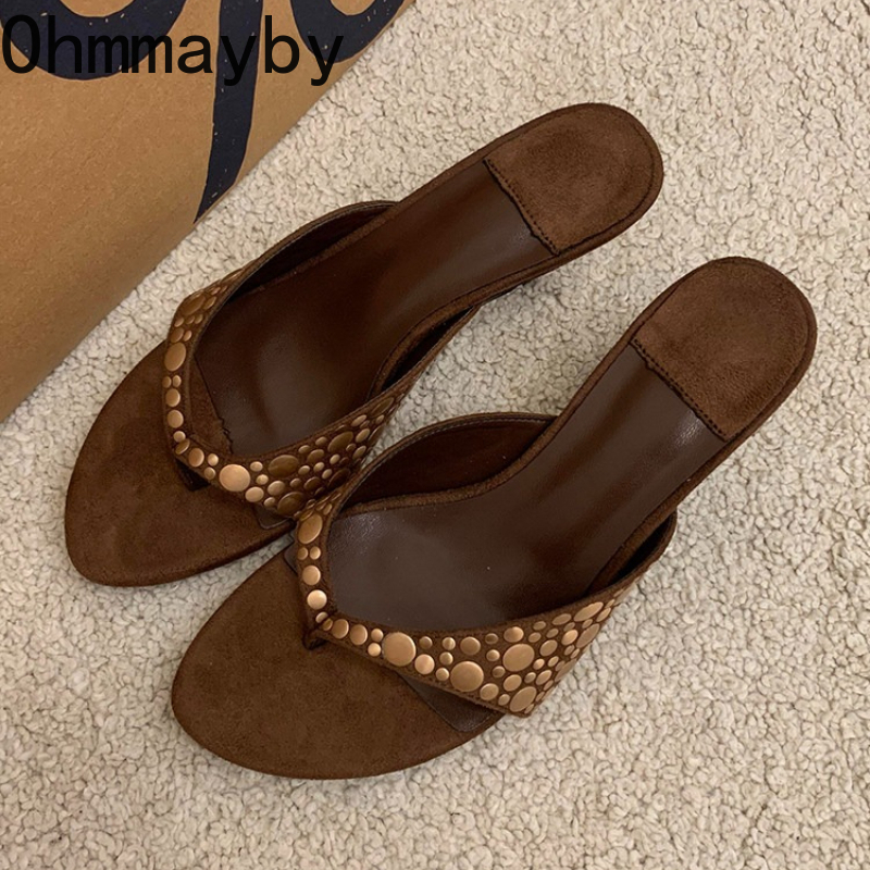 Vintage Fashion Women Dresses - Designer Vintage Clip Toe Women Slippers