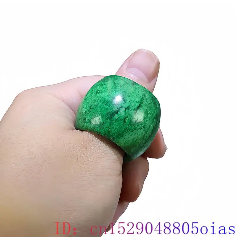 22mm Green Real Jade Rings for - Vintage Fashion Theme 评论和价格