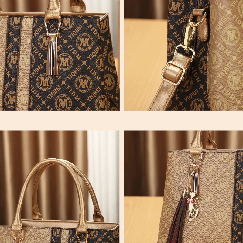 Women's Handbag Set with Shoul - Vintage Zipper 评论和价格