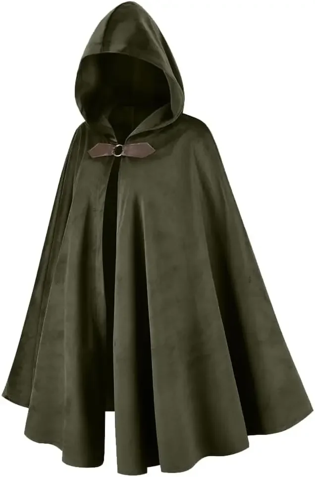 Medieval Velvet Hooded Cloak - - Vintage Fashion Jacket 评论和价格