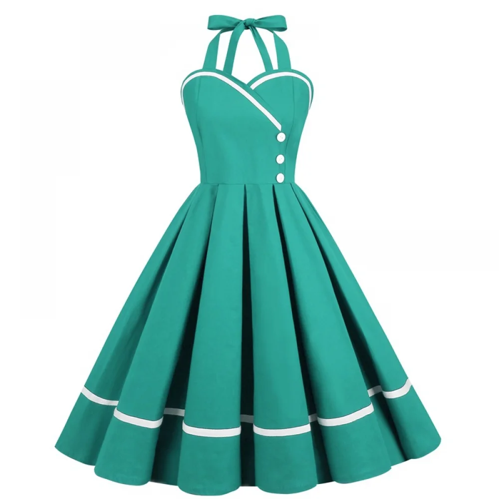 Halloween  50s 60s 80s Retro D - Vintage Fashion Women Dresses 评论和价格