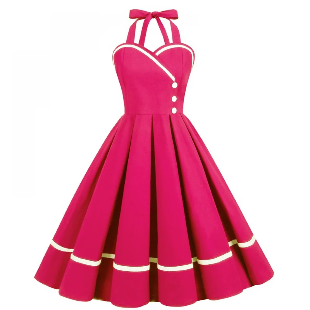 Halloween  50s 60s 80s Retro D - Vintage Fashion Women Dresses 评论和价格