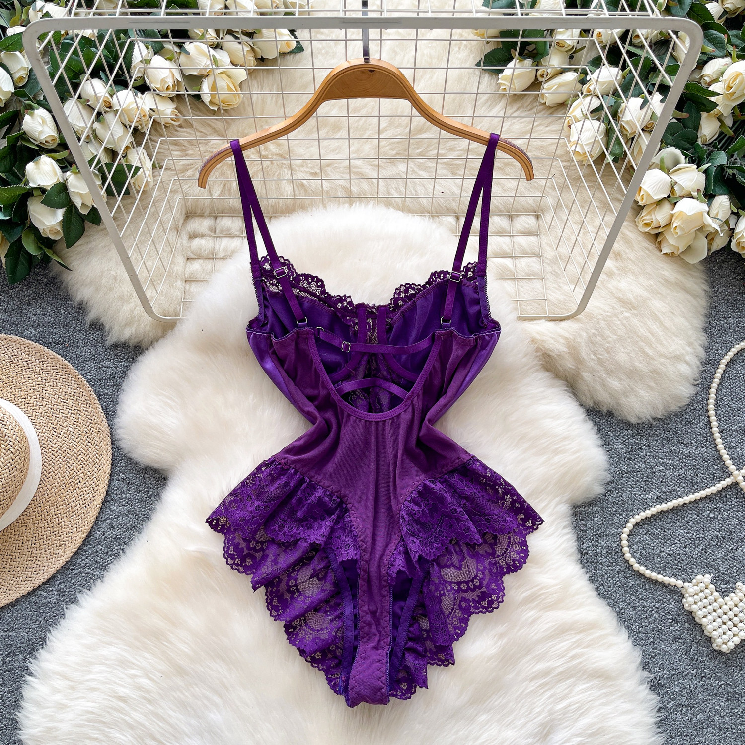 vintage bodysuits Spliced sati - Vintage Fashion Club 评论和价格