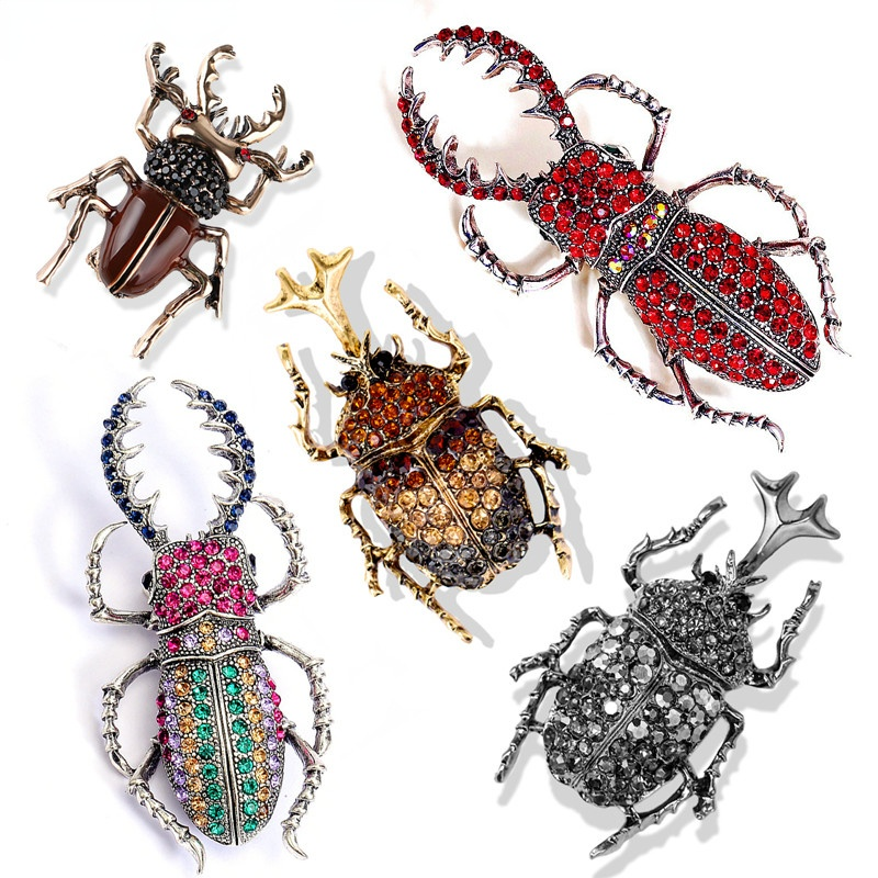High-end Beetles Enamel Pin Rh - Vintage Fashion Bug 评论和价格