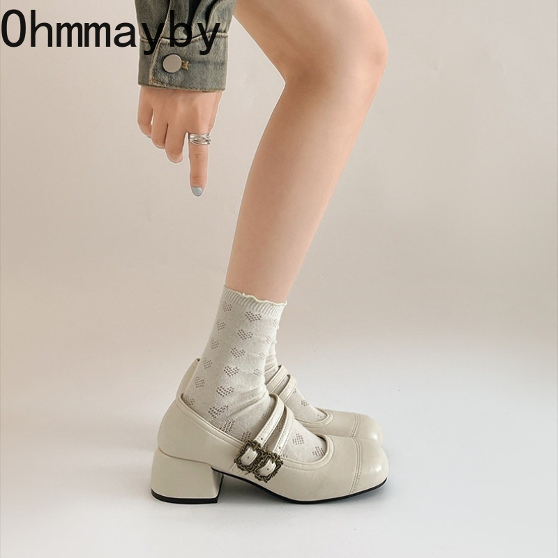 Vintage Thick Heel Women Mary  - Vintage Fashion Women Dresses 评论和价格