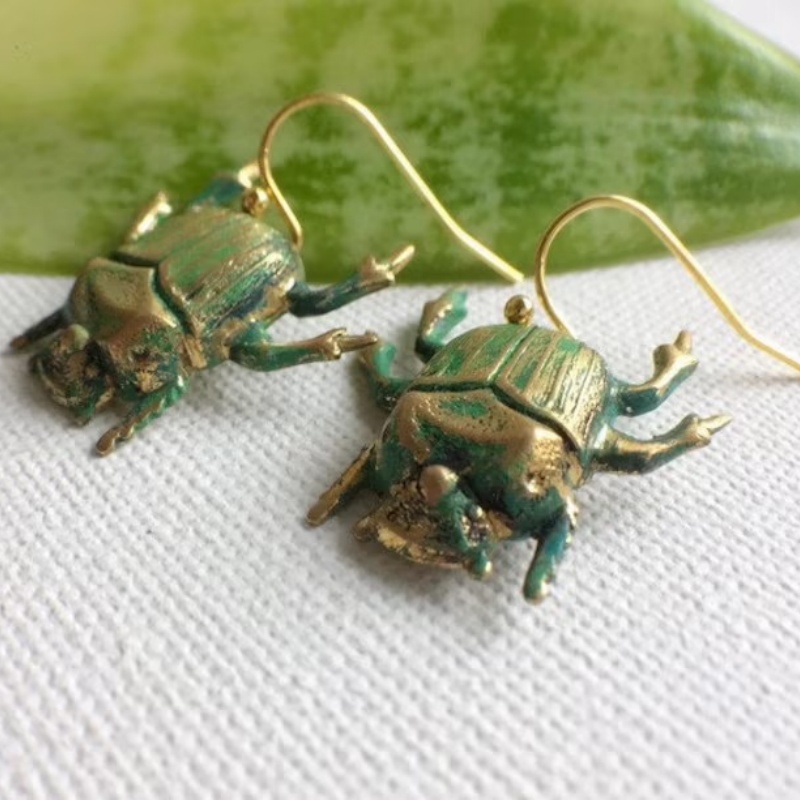 Vintage Patina Scarab Beetle D - Vintage Fashion Bug 评论和价格