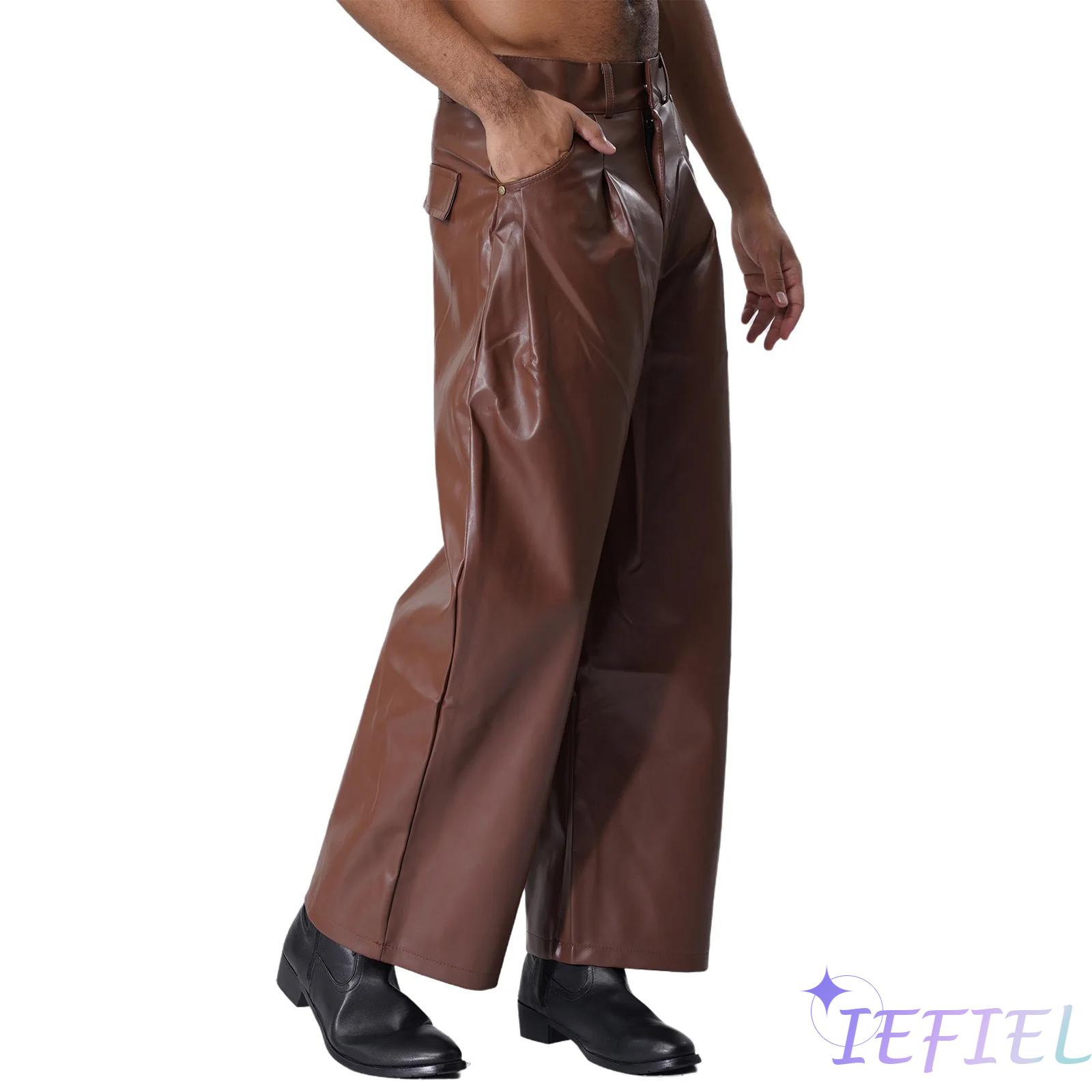 Mens Fashionable Matte Faux Le - Vintage Fashion Club 评论和价格