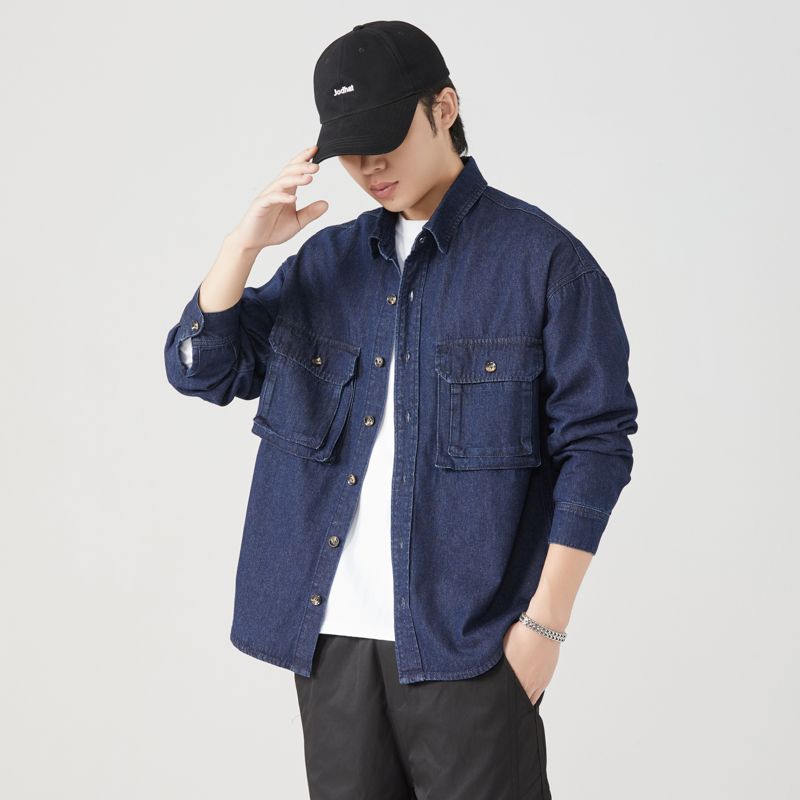 Pure Cotton Tooling Shirts Men - Vintage Fashion Jacket 评论和价格