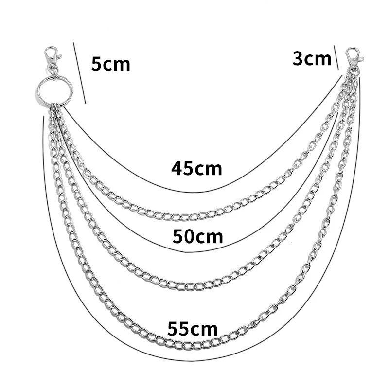 Layer Metal Belt Chain Punk Ho - Vintage Fashion Theme 评论和价格
