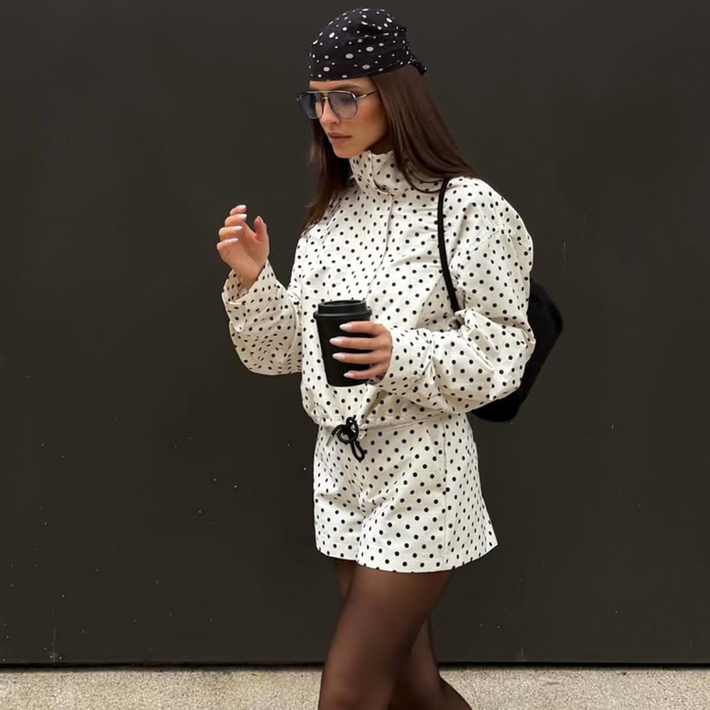 Tuularose Women's Polka Dot Sh - Vintage Fashion Jacket 评论和价格