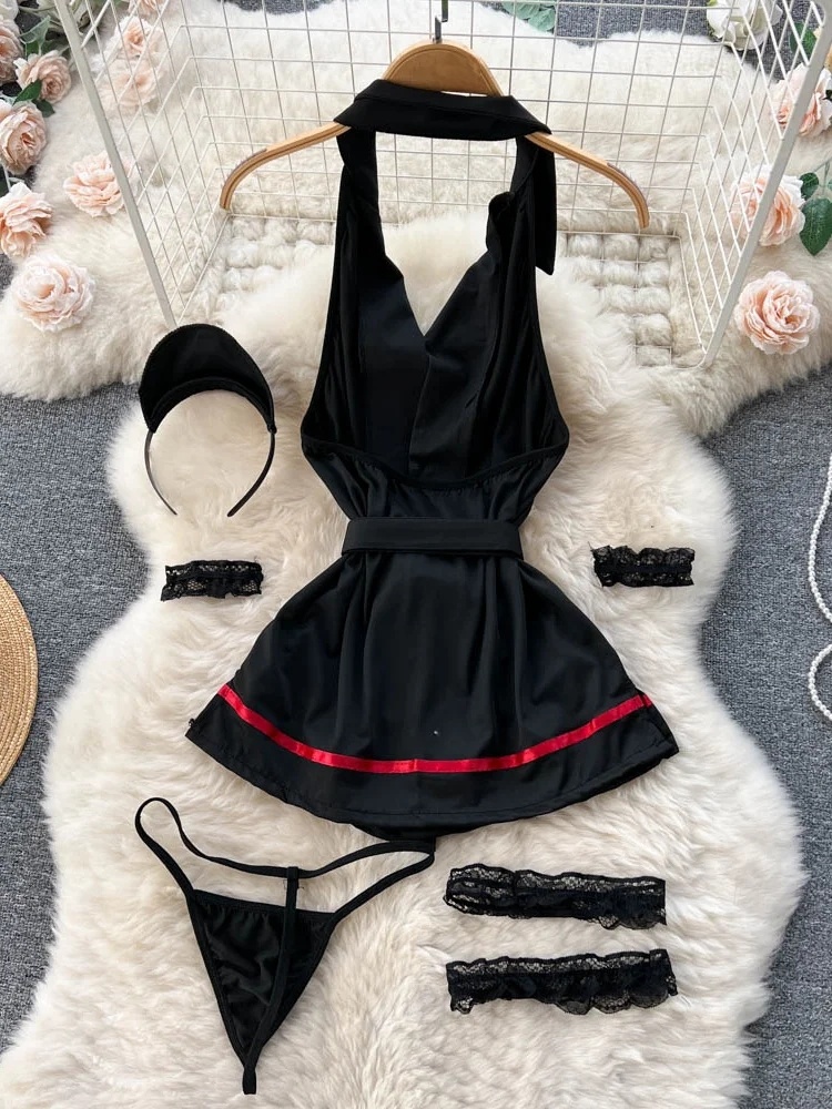 Erotic Fashion Sexy Halter Lin - Vintage Fashion For Women 评论和价格