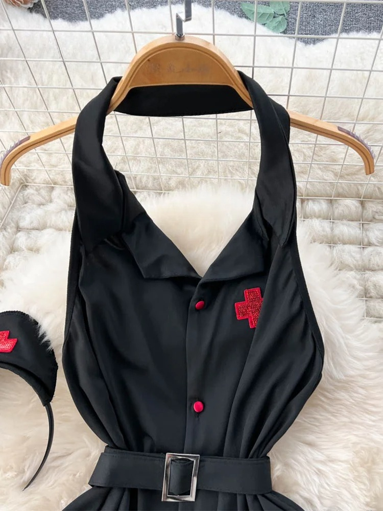 Erotic Fashion Sexy Halter Lin - Vintage Fashion For Women 评论和价格