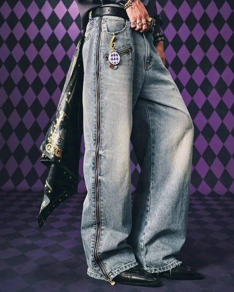 Y2K Streetwear Men Hip Hop Har - Vintage Zipper 评论和价格