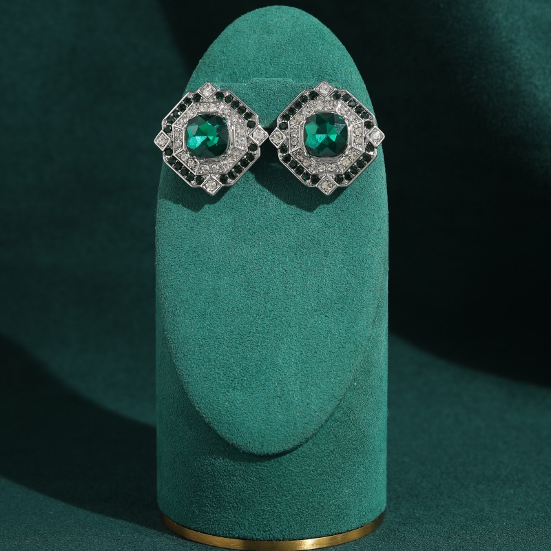 Vintage Square Emerald Crystal - Vintage Fashion Jewelry Brands 评论和价格