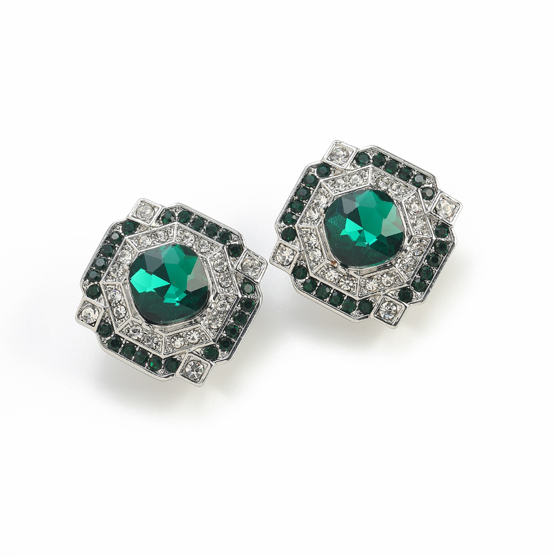 Vintage Square Emerald Crystal - Vintage Fashion Jewelry Brands 评论和价格