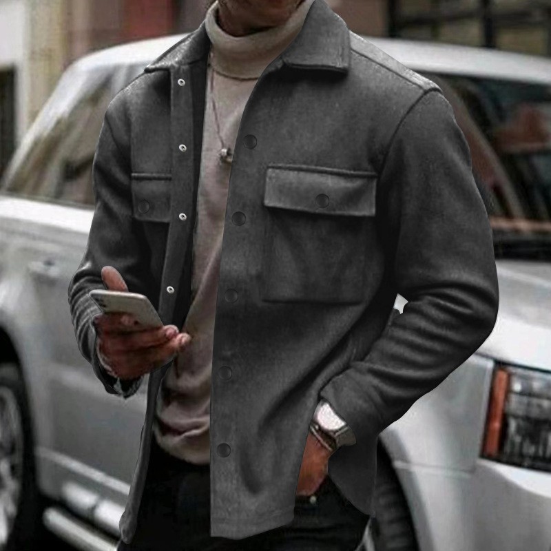 Work Jacket Male Outerwear Sli - Vintage Zipper 评论和价格
