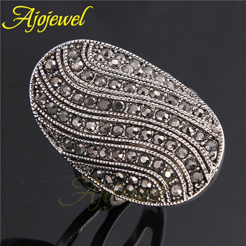 Ajojewel Unique Pave Black CZ  - Vintage Fashion Jewelry Brands 评论和价格