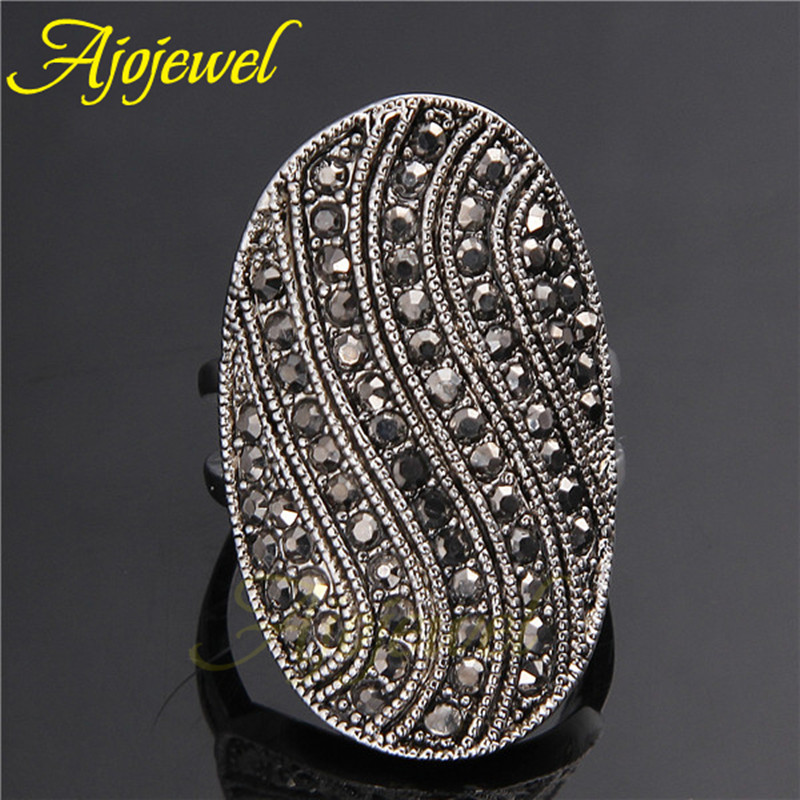 Ajojewel Unique Pave Black CZ  - Vintage Fashion Jewelry Brands 评论和价格