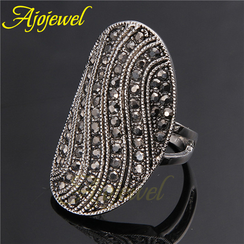 Ajojewel Unique Pave Black CZ  - Vintage Fashion Jewelry Brands 评论和价格