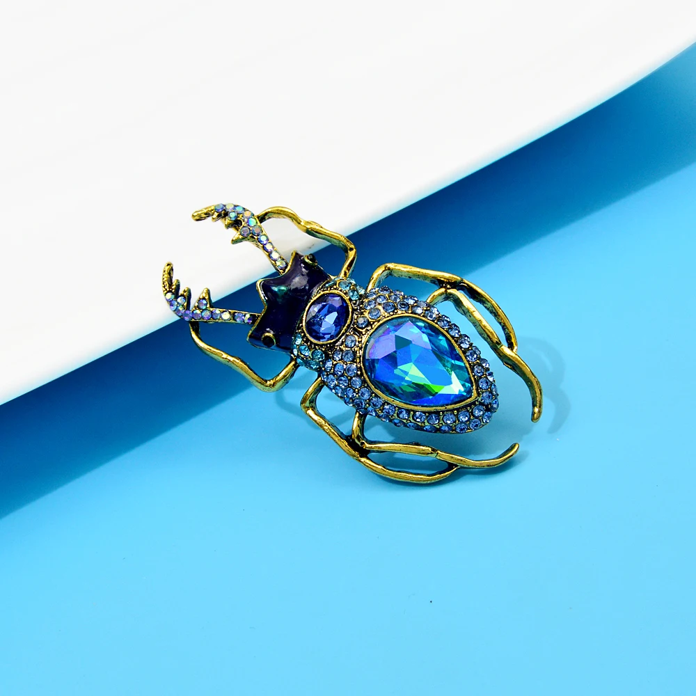 Blucome Blue Crystal Beetle Br - Vintage Fashion Bug 评论和价格
