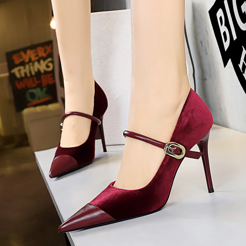 Women Vintage Green Suede 7cm  - Vintage Fashion Women Dresses 评论和价格