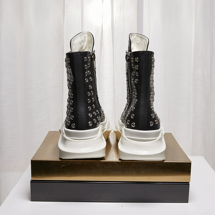 Vintage Men Shoes High-TOP Pla - Vintage Zipper 评论和价格