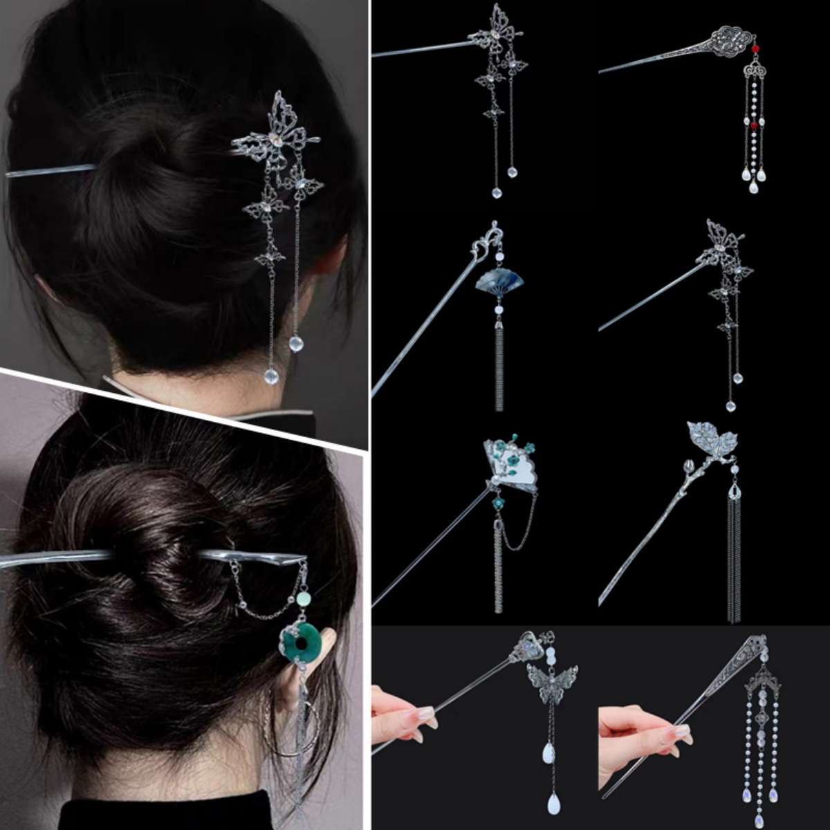 18cm Chinese Style Hairpin Ele - Vintage Fashion Accessories 评论和价格