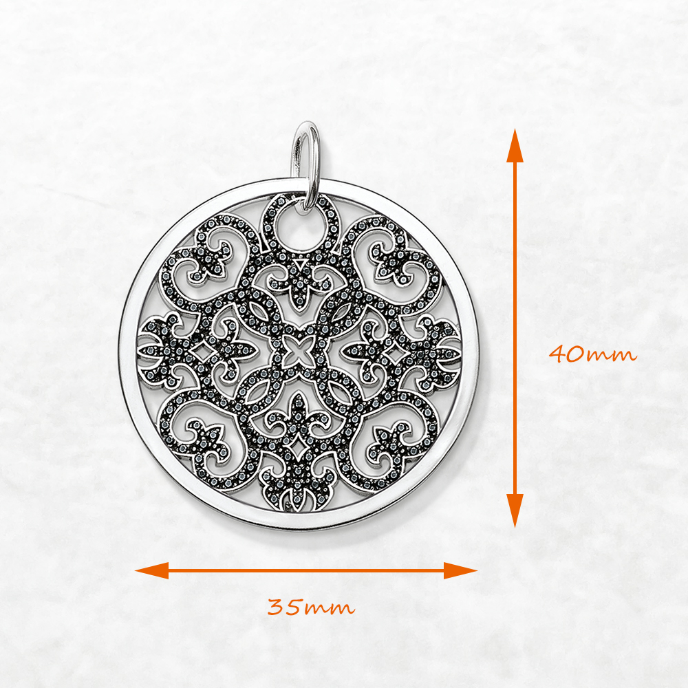 Pendant Arabesque Disc Ornamen - Vintage Fashion Jewelry Brands 评论和价格