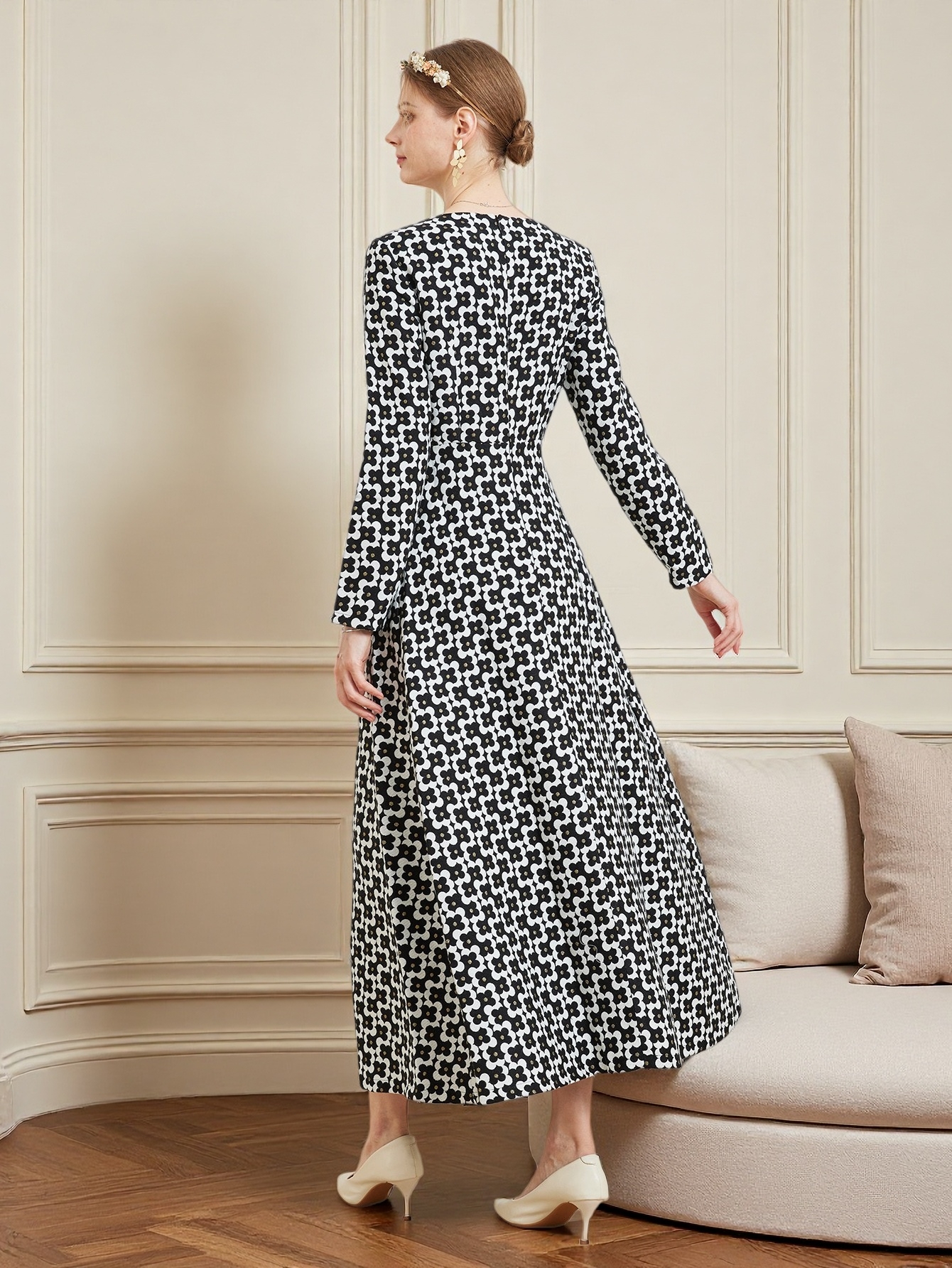 DEVCHATA Luxury Women Vintage  - Vintage Fashion Women Dresses 评论和价格