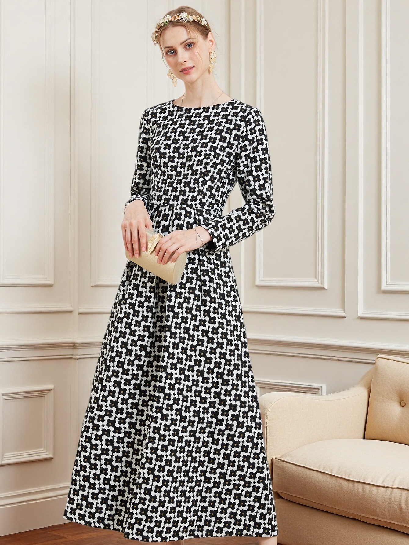 DEVCHATA Luxury Women Vintage  - Vintage Fashion Women Dresses 评论和价格