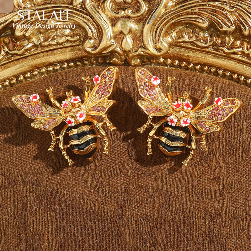 Vintage Enamel Drip Oil Bee Ea - Vintage Fashion Jewelry Brands 评论和价格