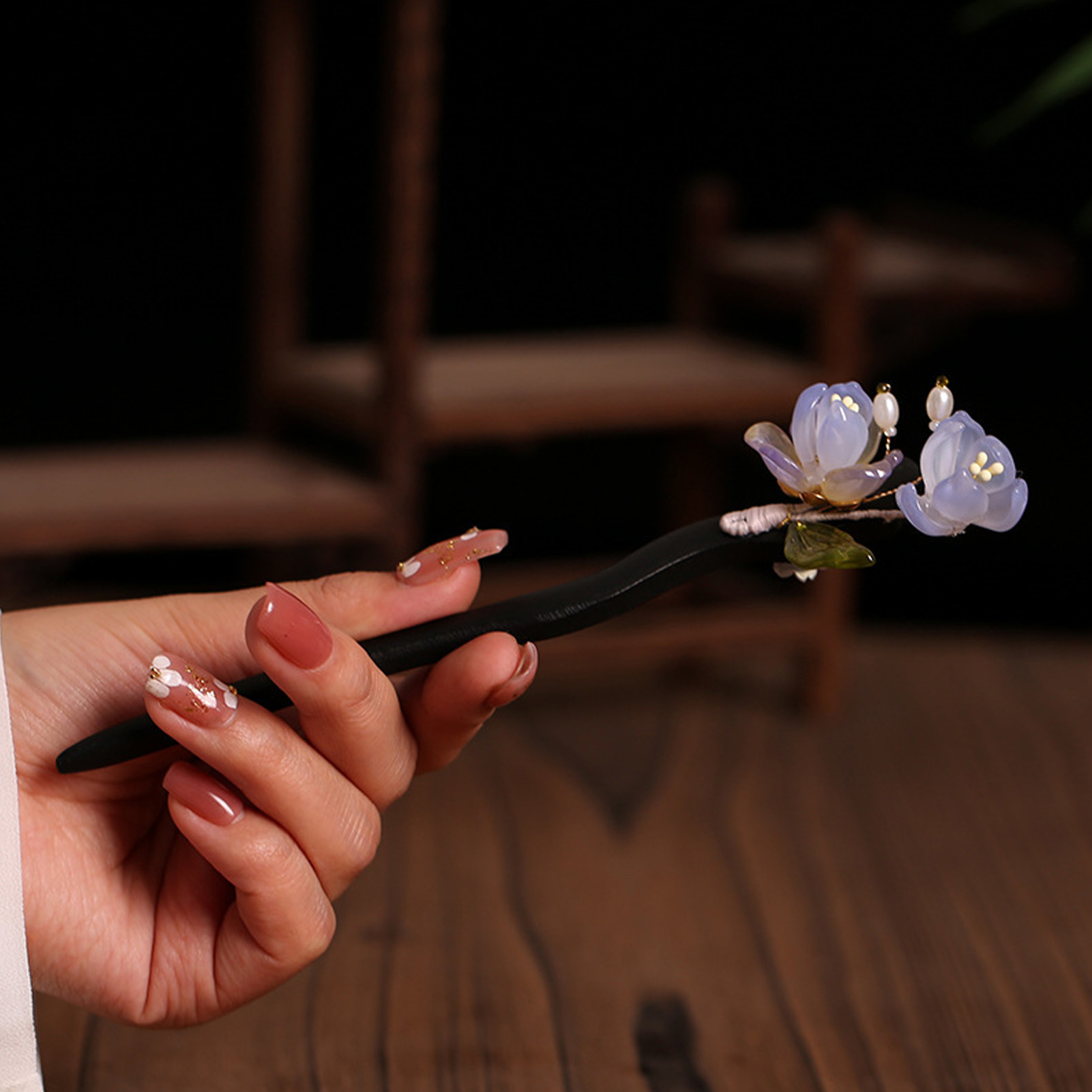 Vintage Wooden Flower Hairpin  - Vintage Fashion Accessories 评论和价格