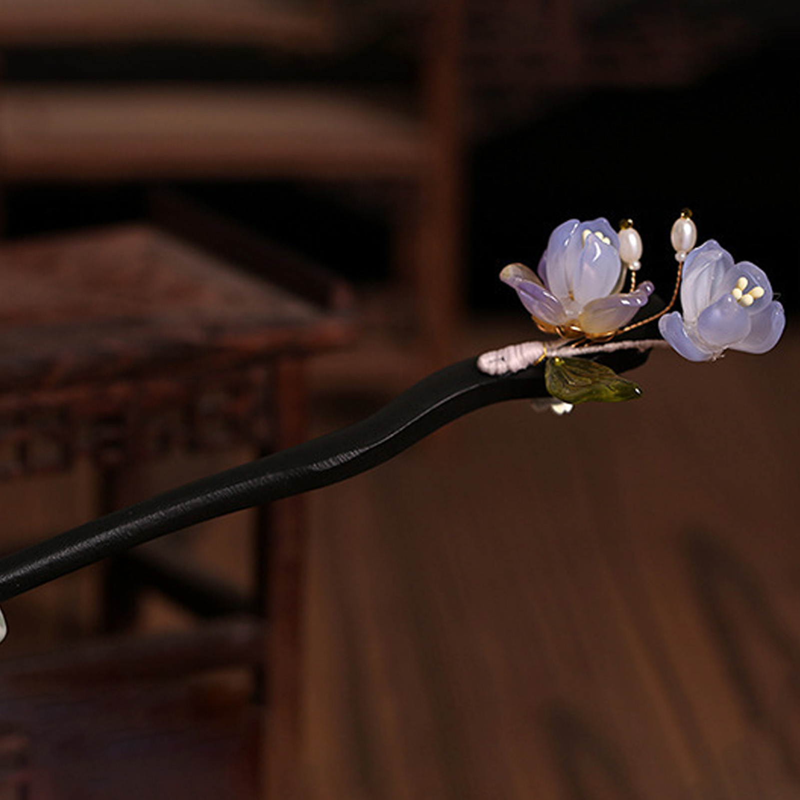Vintage Wooden Flower Hairpin  - Vintage Fashion Accessories 评论和价格