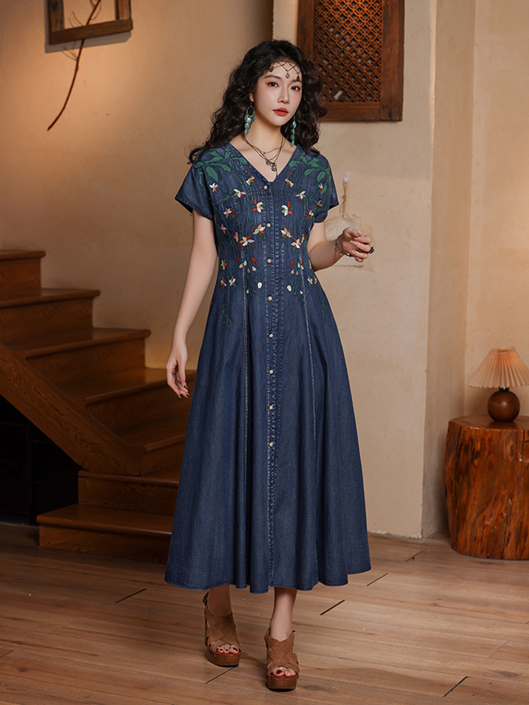 TIYIHAILEY Women Denim Dresses - Vintage Fashion Women Dresses 评论和价格