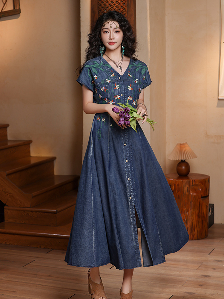 TIYIHAILEY Women Denim Dresses - Vintage Fashion Women Dresses 评论和价格