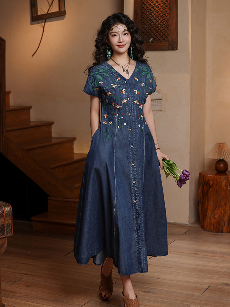 TIYIHAILEY Women Denim Dresses - Vintage Fashion Women Dresses 评论和价格