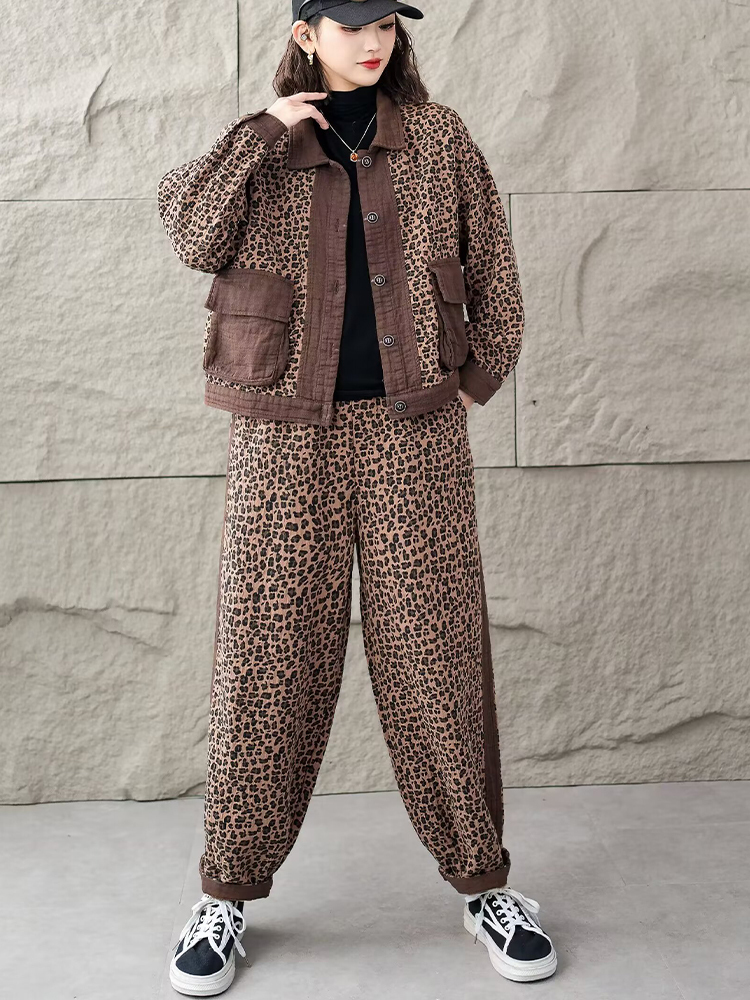 Amax luluE Spring Fashion Leop - Vintage Fashion Jacket 评论和价格